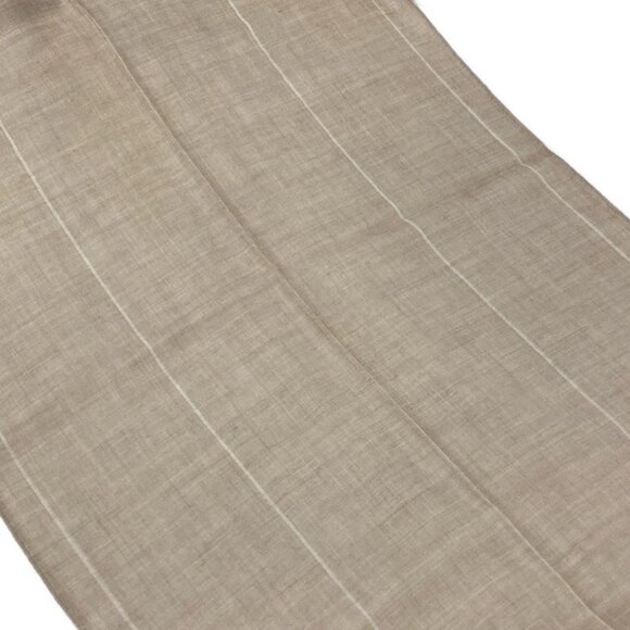 HERMES - Beige Cream Cashmere Silk Hemp Scarf 341-071325 - Picture 2 of 3